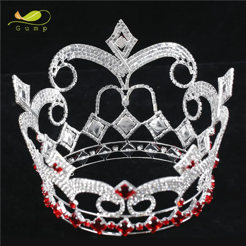 Large Custom Full Round Crystal Crown Beauty Tiara