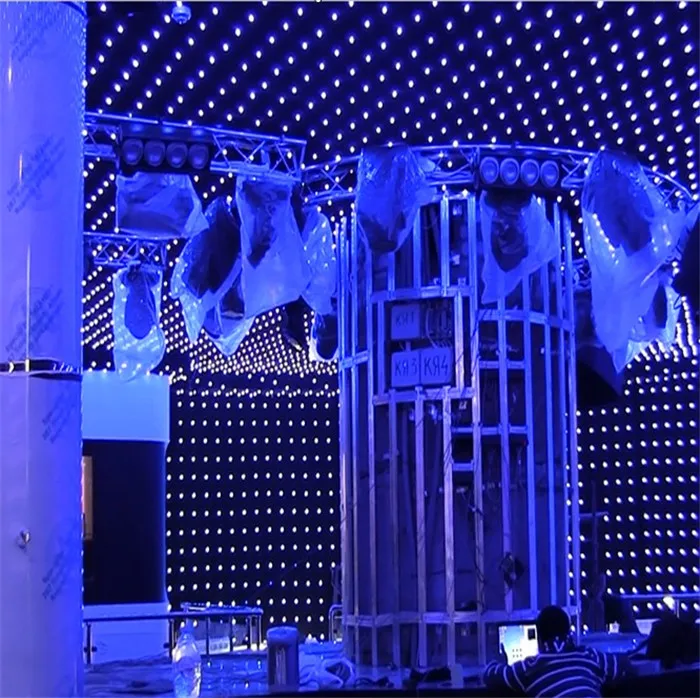 P40 flexible curtain led tv led video wall in night club decoration