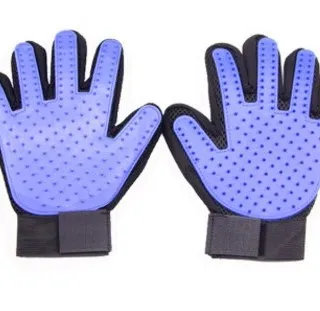 
Five Finger Pet Grooming Glove Silicone Massage Hair Remover Dogs Cat Cleaning Glove 