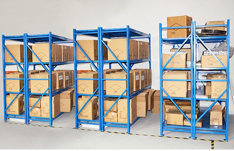 Easily assembled racking iron shelf heavy load storage warehouse