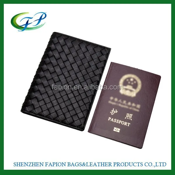 
RFID blocking genuine leather passport wallet 