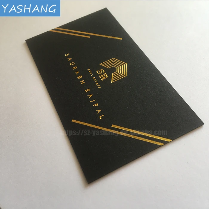 Both side gold foil visiting card design sample customize your business card
