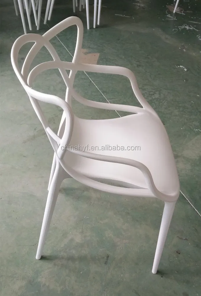 
White plastic chair for living room and outdoor garden PP-133A 