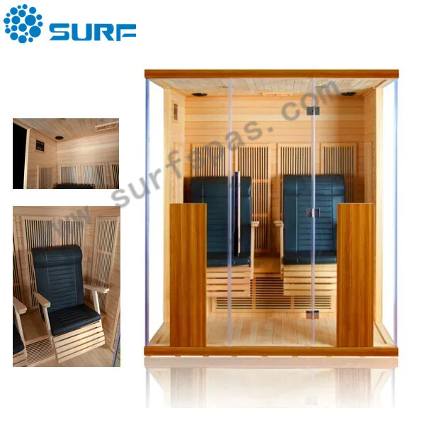 2015 hot selling portable infrared sauna with special design chair 2 people Swedish sauna for sale