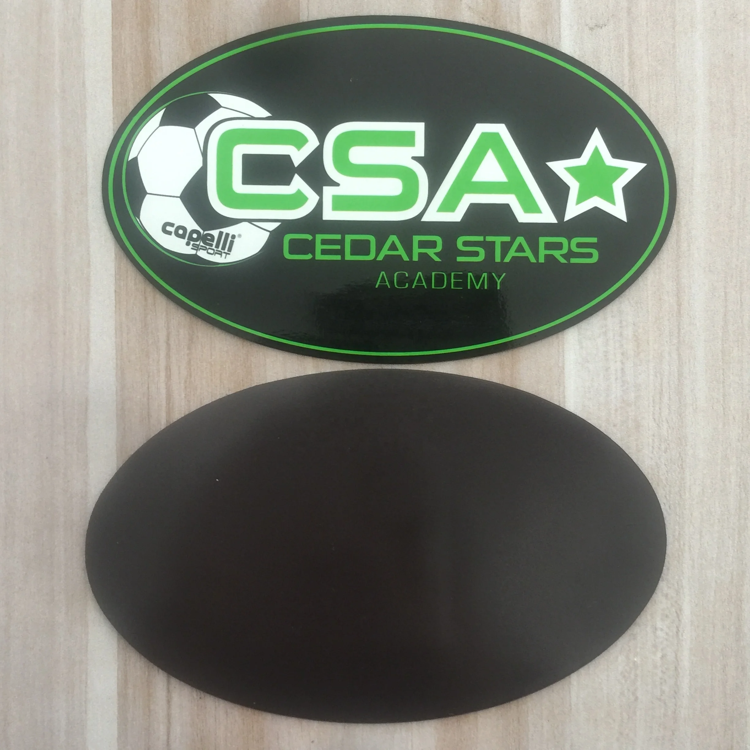 oval shape Waterproof custom cut printed  magnet vinyl sticker  outdoor