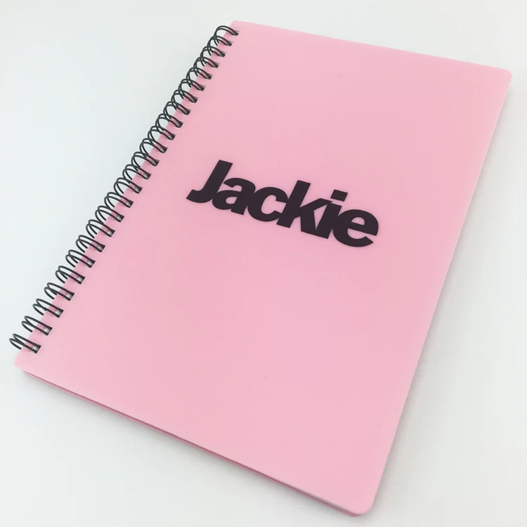 Custom blank paper notebook with logo printed hard plastic cover imported from China cheap bulk
