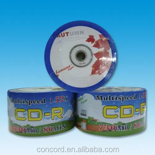 Banana desihn 80 minute blank disk hologram cd r