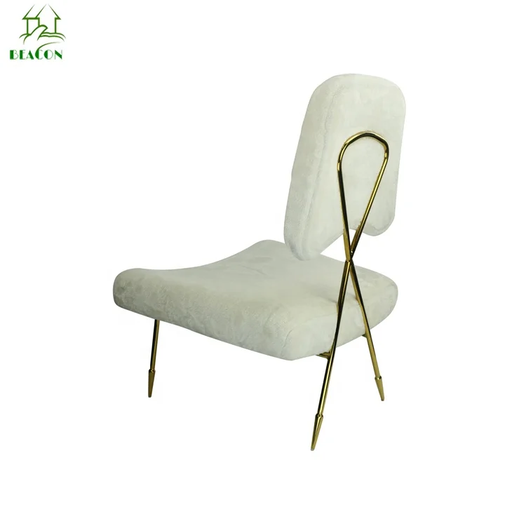 Modern design Jonathan Adler white fur chair