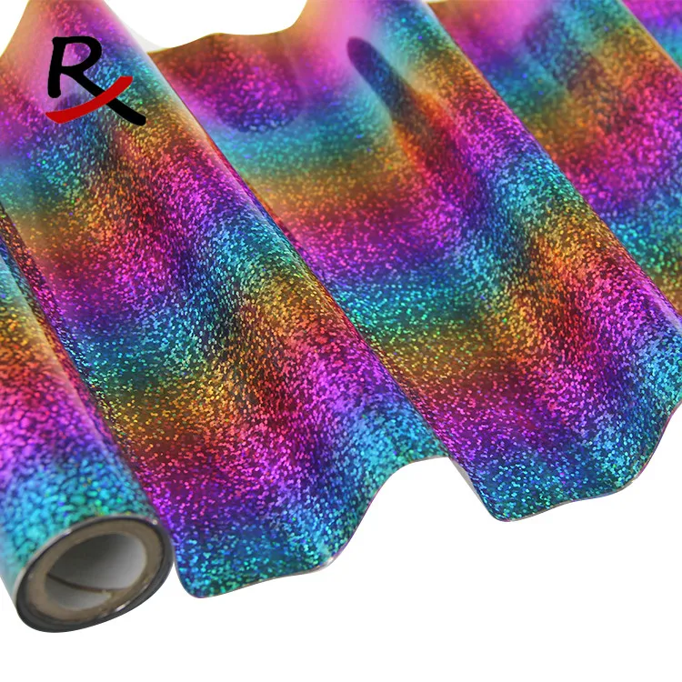 multi color laser foil 16mic 75cm*120m roll - heat transfer pet film for leather textile