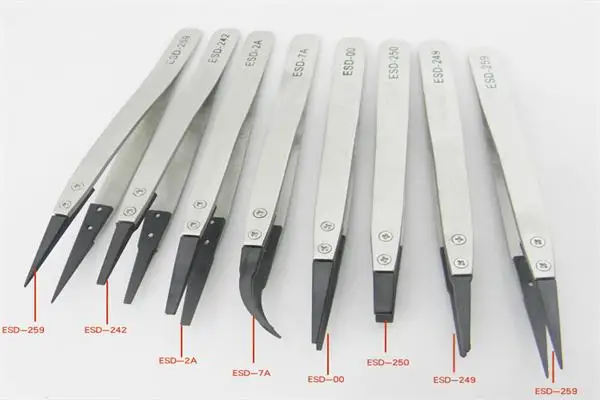 factory price anti-static Head Tip Changeable  ESD Tweezers