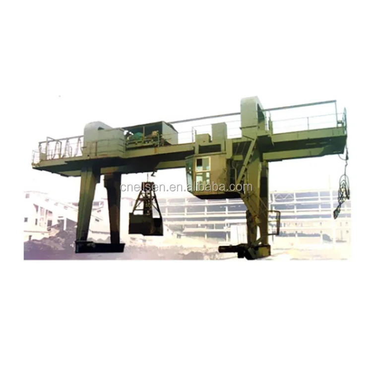 5 ton 10 ton 15 ton 20 ton double girder gantry crane with grab bucket