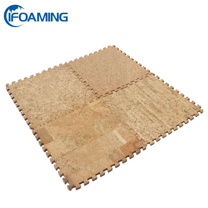 Soft Cork European Standard Eva Foam Wood Grain Floor Mats