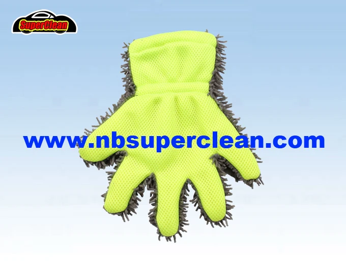 The Newest Chenille Glove Mesh Microfiber Car Washing Finger Mitt