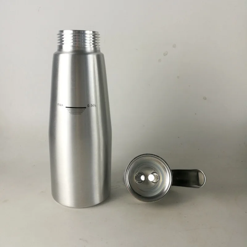 Черный Профессиональный дозатор взбитого крема с герметичными усиленными алюминиевыми нитями для максимальной прочности и безопасности-1 пинта