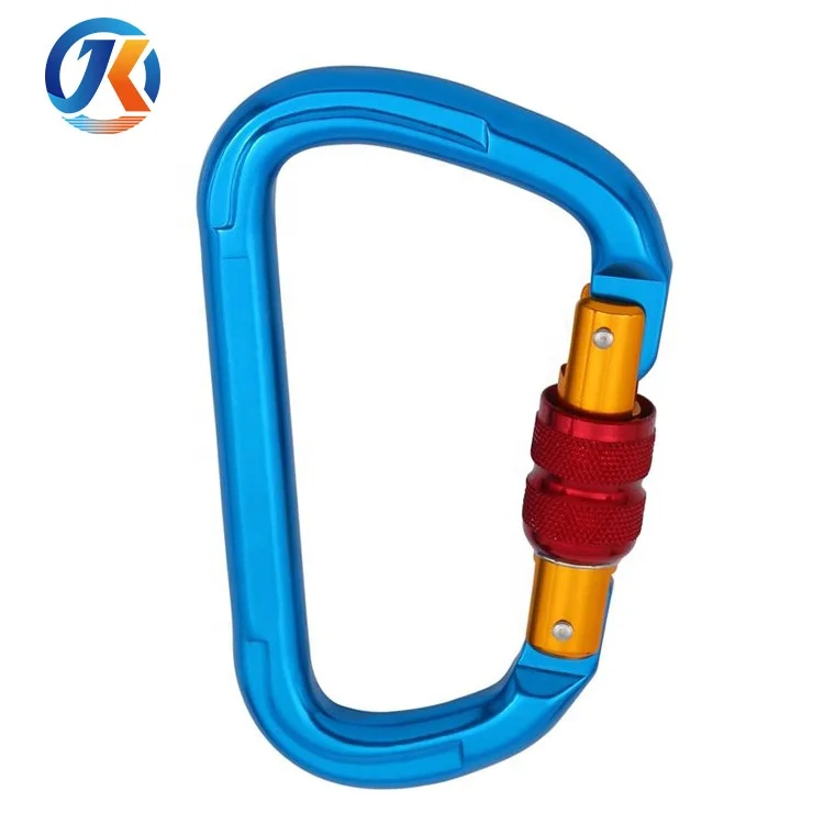 Aluminium O Shape Screw-locking Hanging Rock Climbing Carabiner