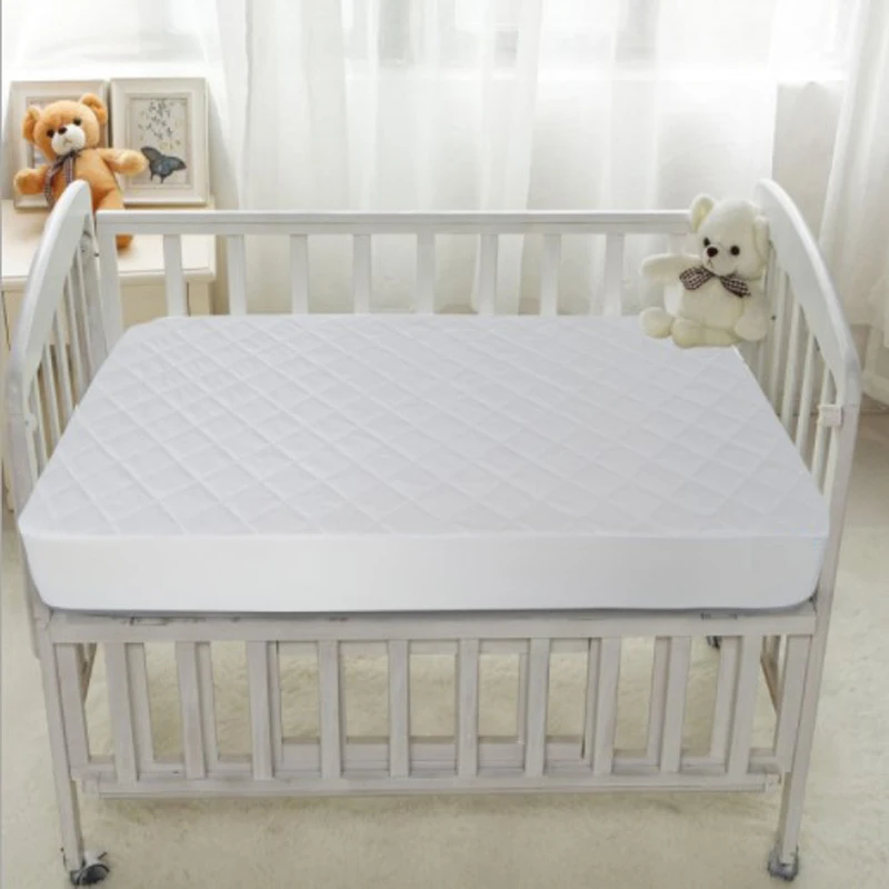 soft waterproof crib mattress protector pad quilted bamboo cotton terry crib sheet baby cot mattress cover cot sheet urine pad