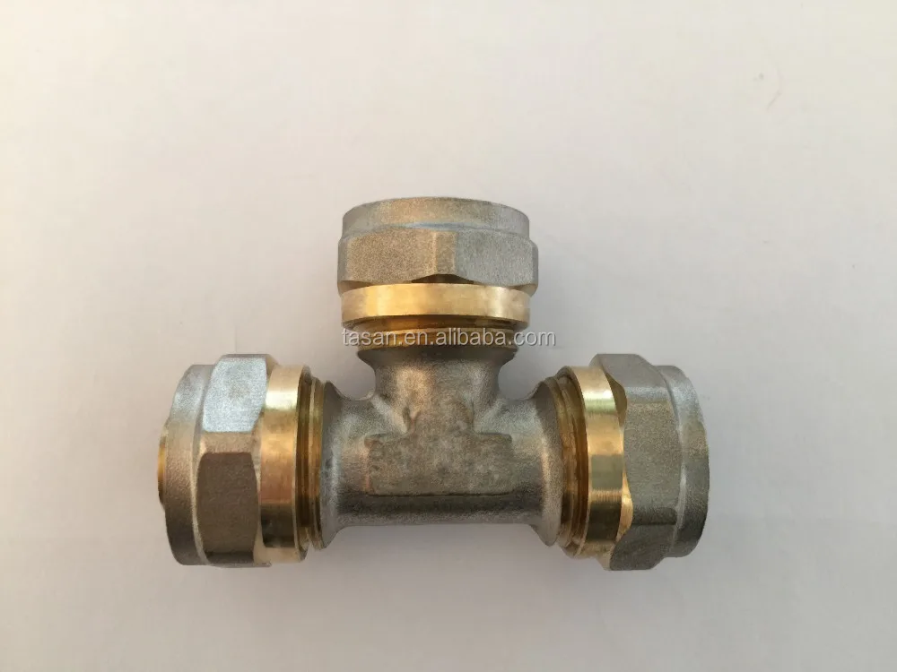 S6201B Brass tee female 3 way copper elbow pex pipe fitting