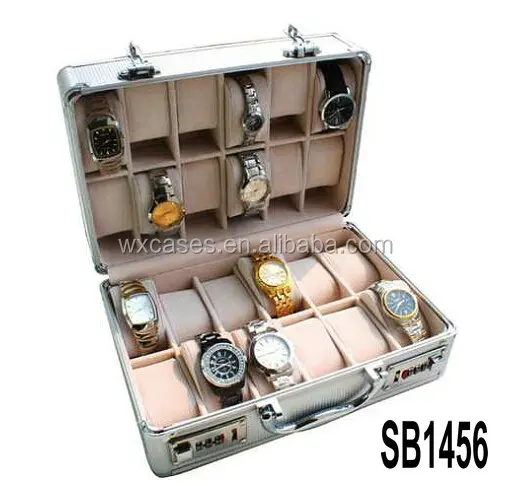 hot sell 24 slot watch box aluminum empty watch case box wholesale From Manufacturer Winx Foshan,Guangdong,China Supplier