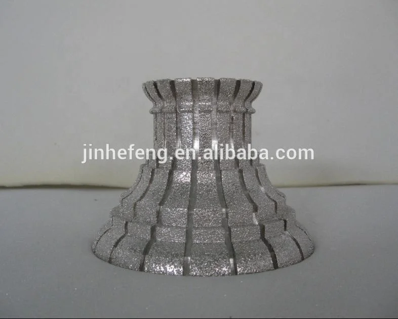 vacuum brazed diamond stone edge profile grinding polishing wheel for marble and granite