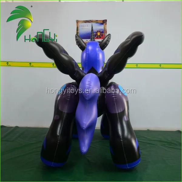 Jumping Inflatable Strong Horse, Guangzhou Custom PVC1.0mm Animal Toys, Inflatable Nightmare Moon Cartoon Horse