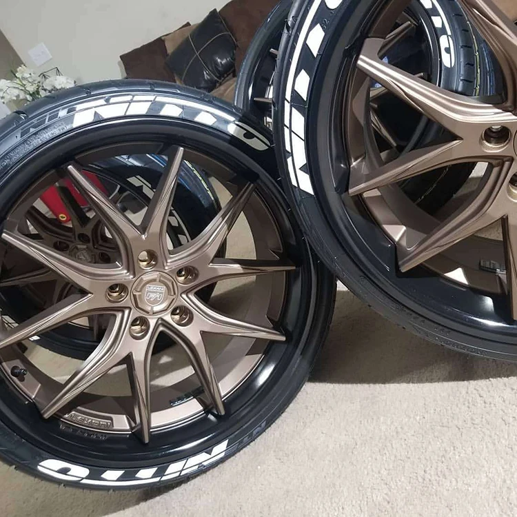 Creative NITTO brand rubber tyre sticker PVC racing car tire lettering Permanent sticker