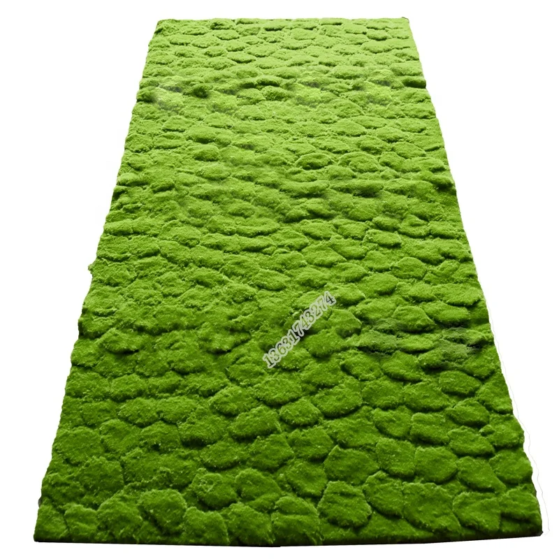 Factory Wholesale Floral Material Cheap And Realistic Wall Decoration artificial moss carpet