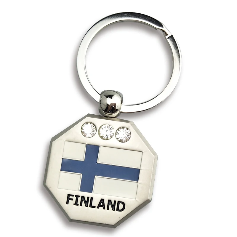 Custom finland souvenir keychain for promotional gifts