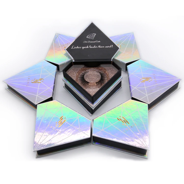 creat private label 3d mink eyelashes packaging boxes