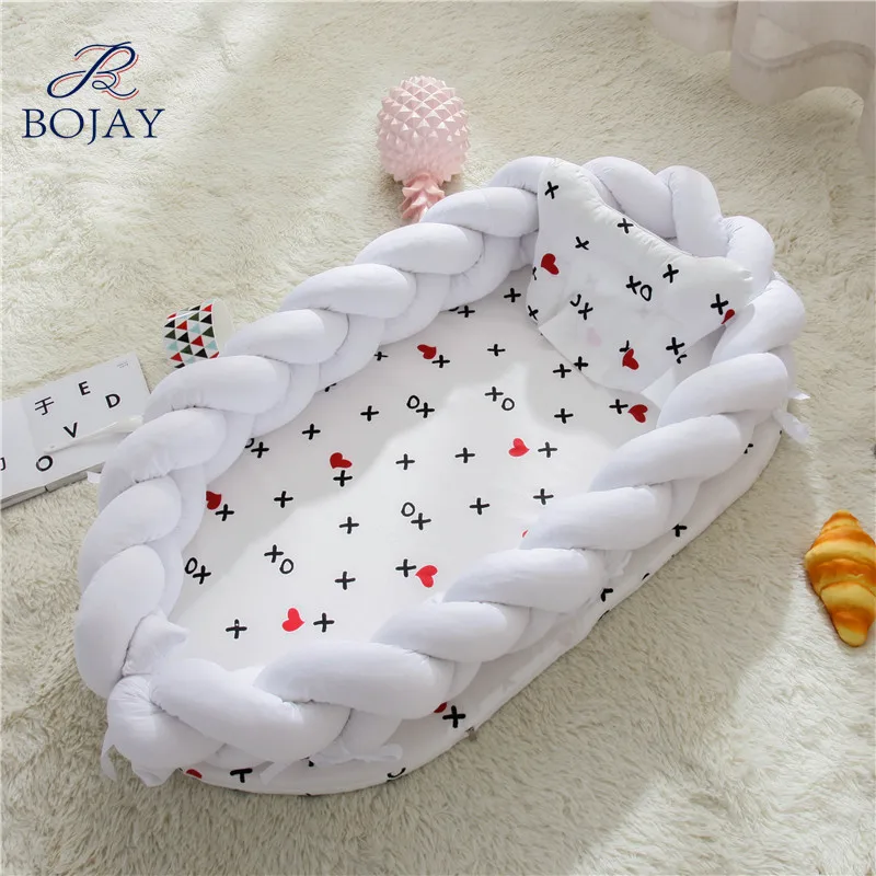 Toddler Baby Sleep Nest Braid Crib Bumper Newborn Nest Bed Baby sleeper Gift