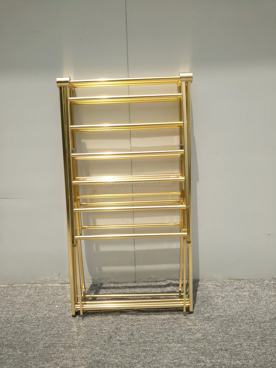 AL-7019G Aluminium  king size butterfly dry clothes rack hanger golden color