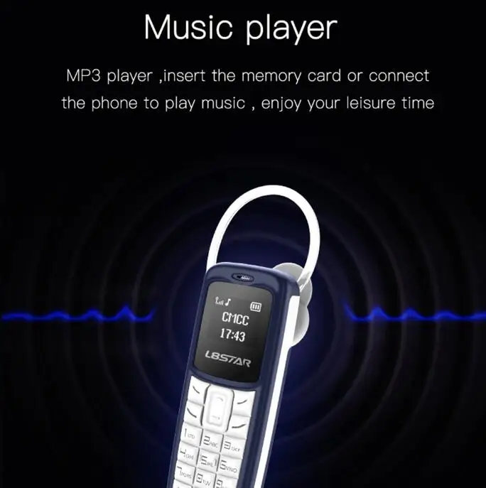 L8STAR BM30 Mini Size Phone SIM+TF Card Unlocked Cellphone GSM Wireless Headphone BT Dialer Headset Mobilephone