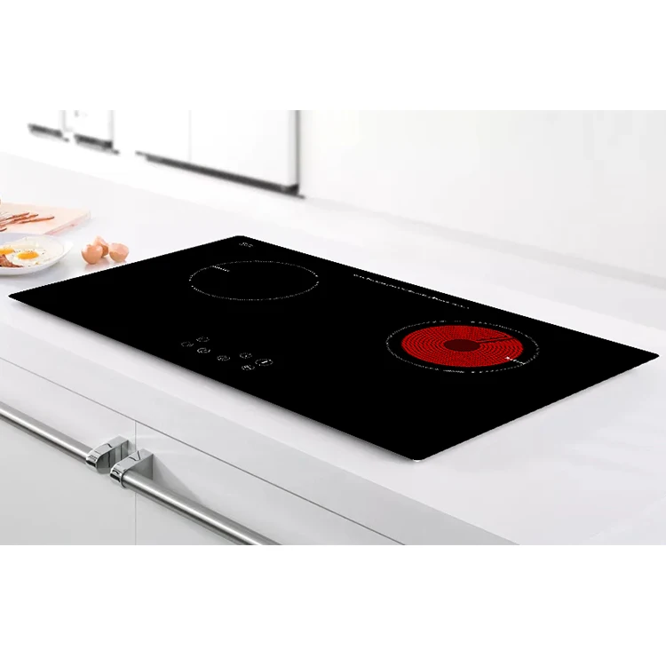 H-one Touch Screen с черным топом панель моста диск алюминиевая катушка 2 зоны встроенный вок индукционная варочная поверхность для металлическая столешница