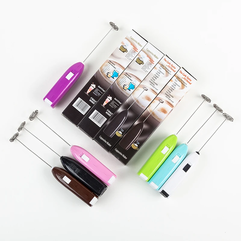 Fashion Hot Drinks Milk Foam Frother Colorful Stainless Steel Electrical Egg Beater