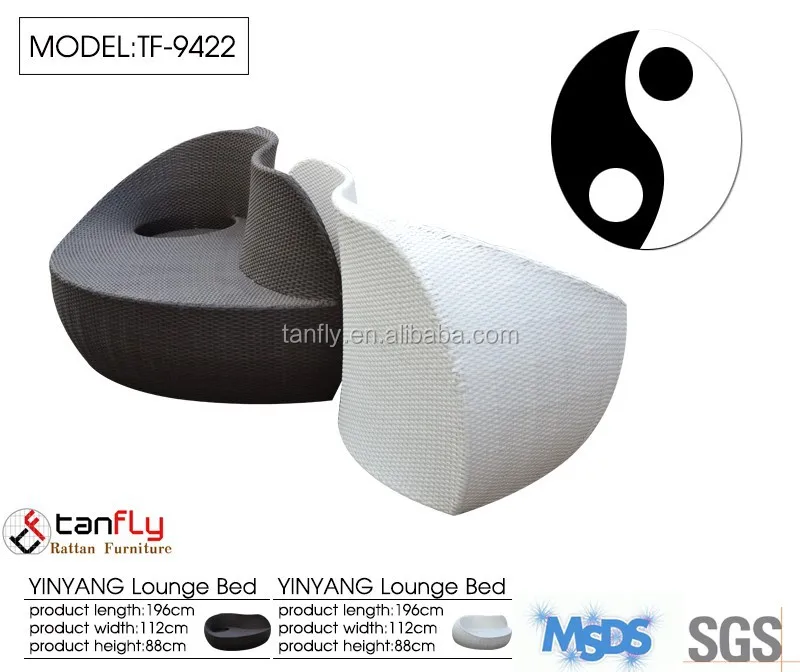 Outdoor furniture and swimming pool sunbed sun loungers Yin Yang