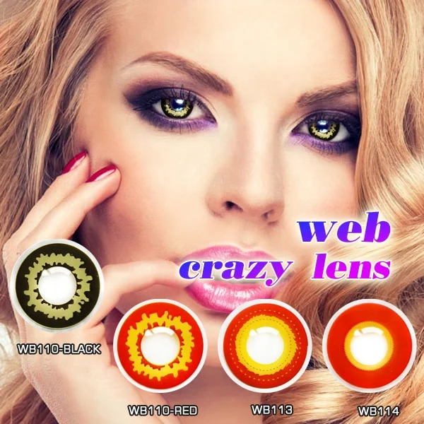 Football Color Blends Dewy Cheap Black Sclera Contact Lenses