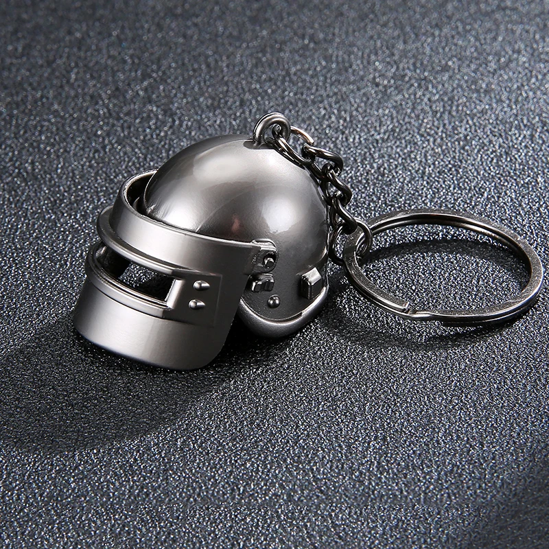 Customized Gun Helmet Key Chain Metal Game Keychain