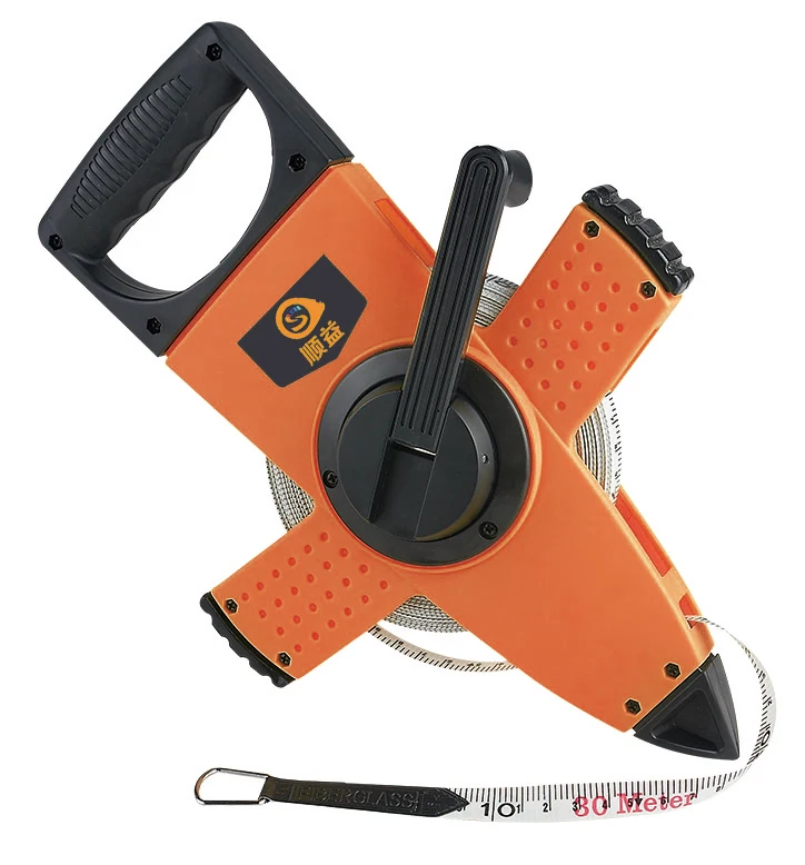 Heavy duty ground pipe long measuring tape long round tapeline distance measure Open Reel Fiberglass Measuring Tape