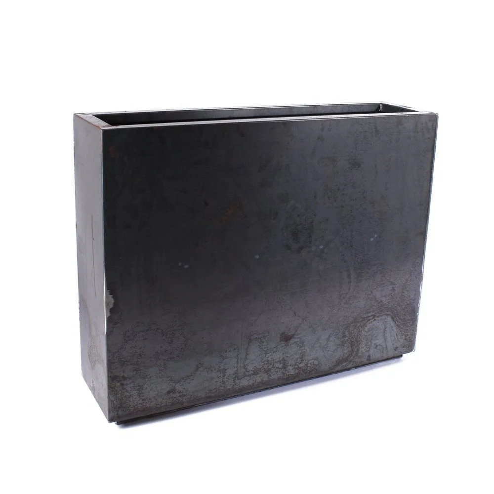 
Laser cut square metal planter corten steel flower pot 