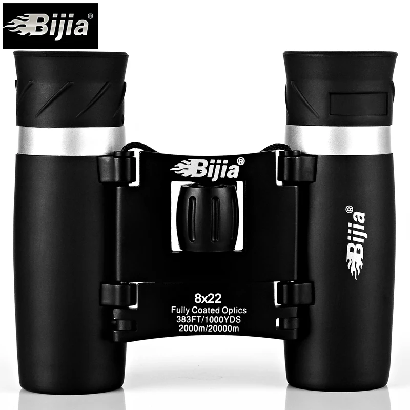 BIJIA 8x22 mini folding toy binoculars professional telescope opera glasses for hunting travel