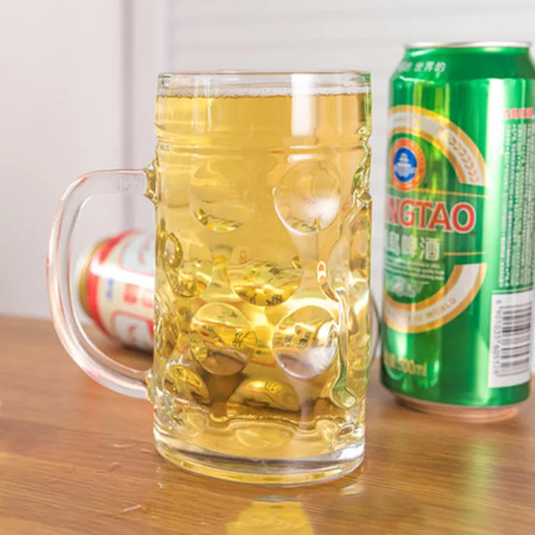 1l beer mug glass 1 liter german  mug glass with handles