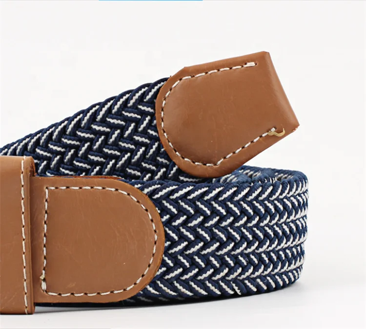 Ремень Эластичный Плетеный для мужчин и женщин, Модный Эластичный пояс с пряжкой с язычком для штанов