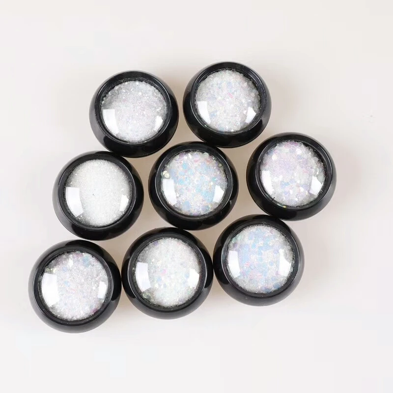 Feishi 8 color/set Neon sequins Sunlight Sensitive Color Changing Flake UV Light Nail Glitter