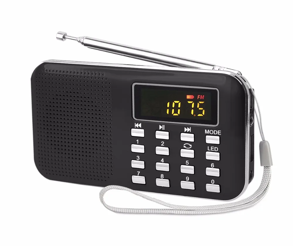 L-218 factory best hot sale pocket high quality SD card USB MP3 player with FM radio