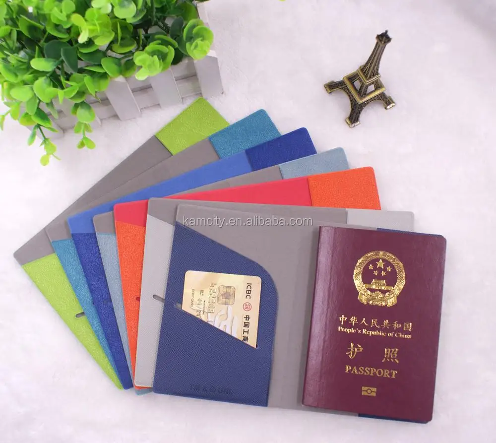 
2017 New design PU passport cover or customized logo embossed passport holder 