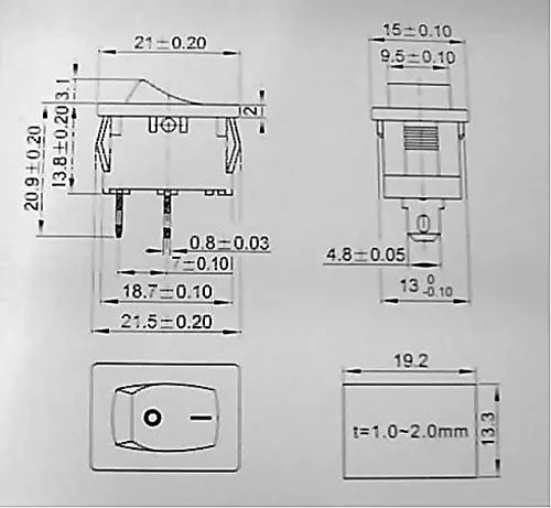 
CQC China manufacturer high quality Waterproof on off rocker switch t85 