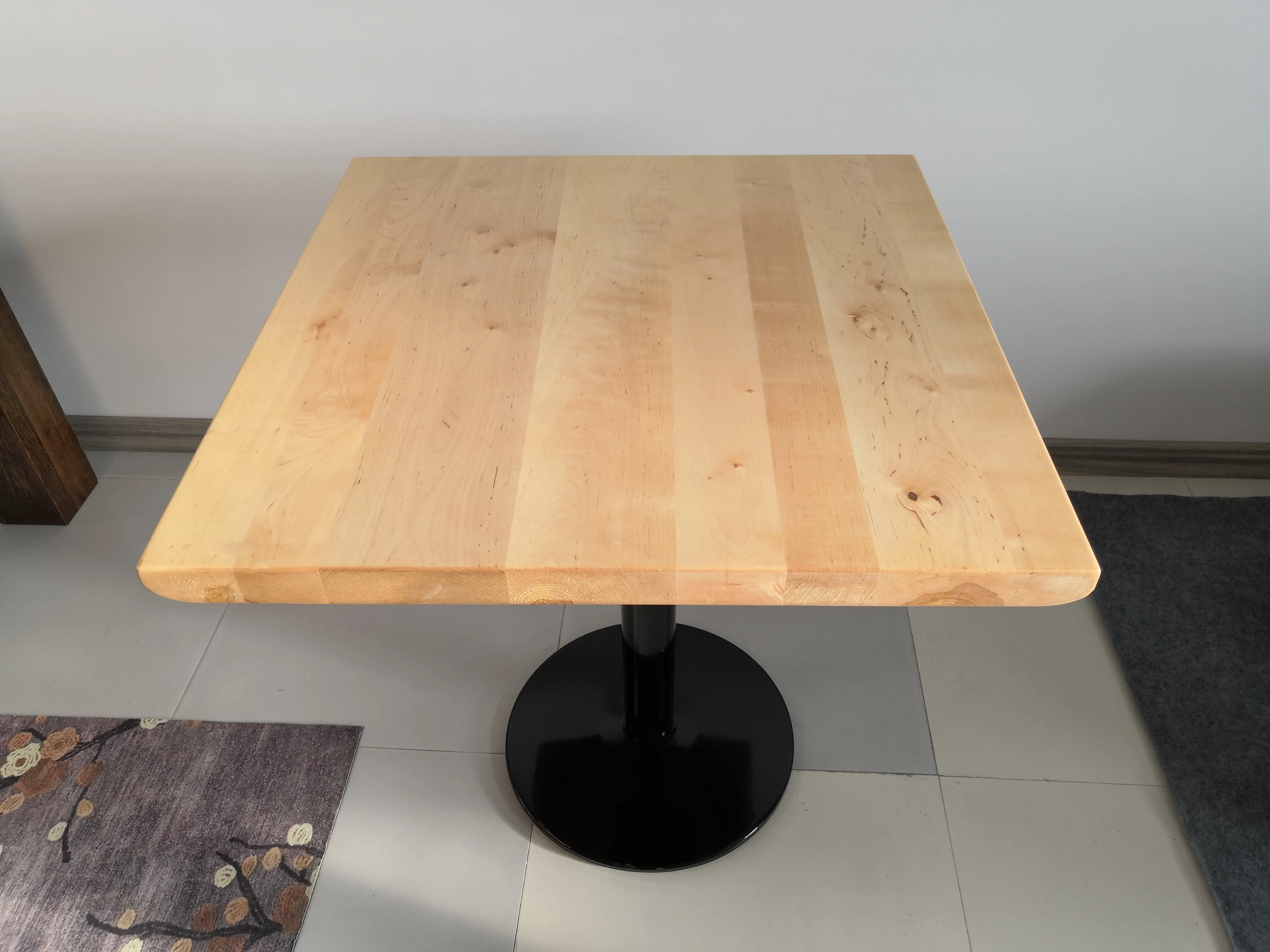Solid wood restaurant table