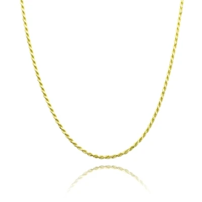  Высококачественное ожерелье из стерлингового серебра 925 пробы Посеребренная веревочная цепочка
