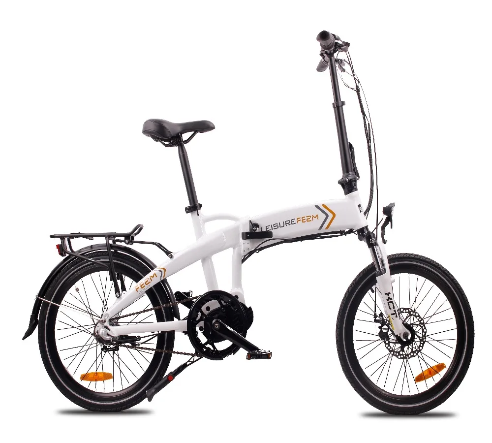 20 inch folding ebike with mid motor and suspension fork 250w electric bike