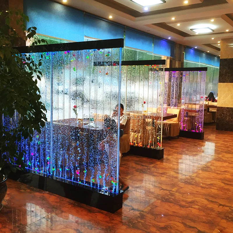 Custom Made Floor Standing Air Curtain Bubble Wall Aquarium High Quality Air Curtain Bubble Wall Aquarium