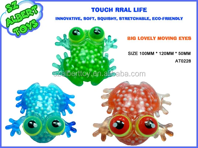 Squishy Rubber Frog Moving Eyes Toy